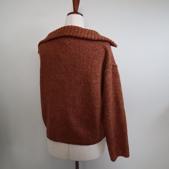 Universal Thread Burnt Orange Quarter Zip Sweater Size Medium - Picture 4 of 6